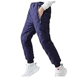 [Teevaseoan] ダウンパンツ キッズ ロングパンツ 男の子 女の子 防寒パンツ 冬 ジュニア ダウンズボン 中綿入り 防風 厚手 裏起毛パンツ あったか もこもこ 裏フリース 長ズボン 厚い 軽量 冬用 保温パンツ 雪遊び スキー 登山 アウトドア(ブルー/150 cm)