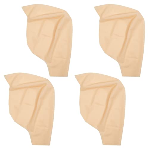 Okuna Outpost Bald Hair Cap for Wigs Costume Makeup Accessory, Fits Adult Men and Women (4 Pack)