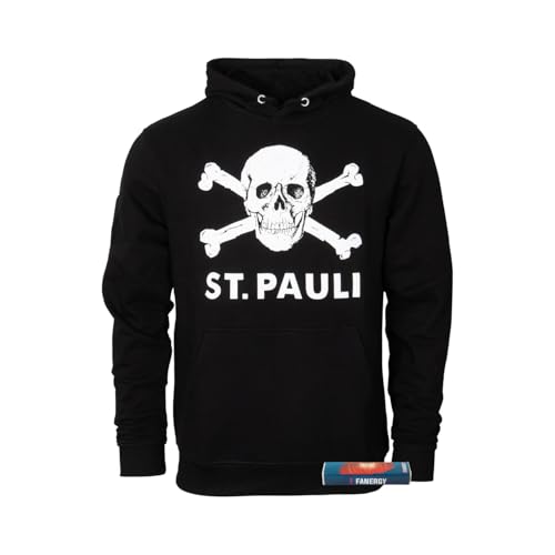 FC St.Pauli Men's Skull Hoodie FCSP Fan Item + 2 x Fanergy Grape Sugar, black, 3XL FC St.Pauli Men's Skull Hoodie FCSP Fan Item + 2 x Fanergy Grape Sugar, black, 3XL