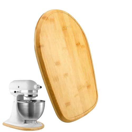 Batidora deslizante de pie, tablero de madera para electrodomésticos, bandeja mezcladora duradera con diseño de deslizamiento suave, cocina con diseño compacto, rejilla de metal resistente al calor
