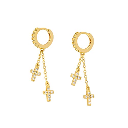 YCTTKDD Pendientes de aro de circón para Mujer, Piercing, Pendiente, Hebilla de Oreja, joyería