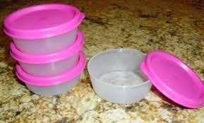 tupperware 2 oz cups - Tupperware 2oz Mini Snack Cups Midget Bowl 4pc Set New Pink