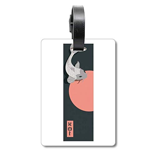 Étiquette d'identification chinoise motif poisson en céramique