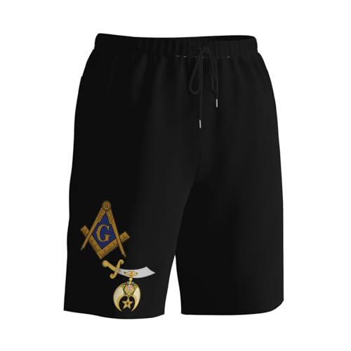 Mason Shriner Split Men's Quick-Dry Board Shorts 7" - Swim Trunks Summer Hawaii Beach2