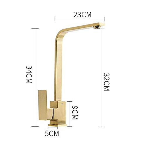 Grifo de cocina giratorio de acero inoxidable contra salpicaduras 6