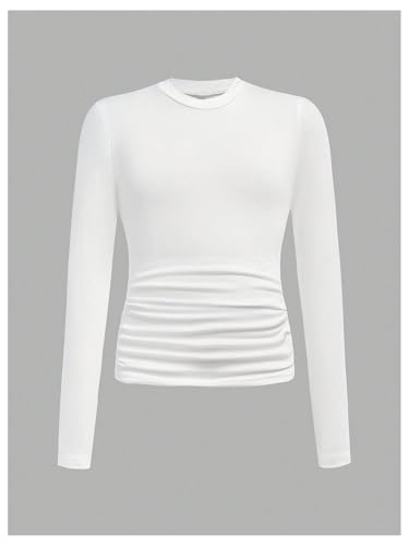 SOLY HUX Girl's Long Sleeve Crew Neck Slim Fit Tee Shirts 3 Packs Basic Tops Fall Clothes3