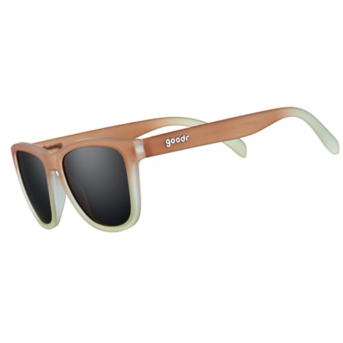 goodr Three Parts Tee Polarized Sunglasses for Men & Women Medium Sized (OG), Light Brown Translucent Frame with Copper Non-Reflective Glare Reducing Lenses, UV400 Protection, No Slip, No Bounce