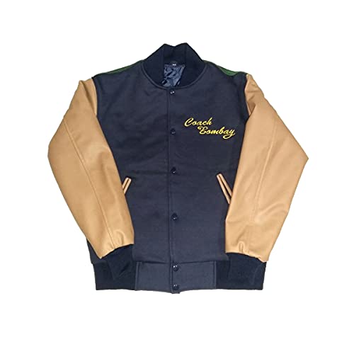 Image of My Party Shirt Gordon Bombay Ducks Varsity Jacket - Everyday Wear & Costume Coat 90s Hockey Movie Gift Embroidered Letterman