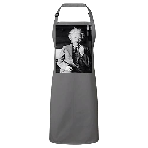 Tablier cuisine gris Albert Einstein anti tache et original