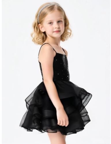 Tutu Dress for Girls Sparkly Sequin Tulle Princess Birthday Party Dress for Toddler Girls Prom Ball Gown3