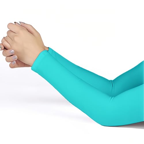 KUHNMARVIN 2 Pairs Arm Sleeves Compression UV Protection Cooling Sun Sleeves Tattoo Cover Up Basketball Arm Sleeves Football