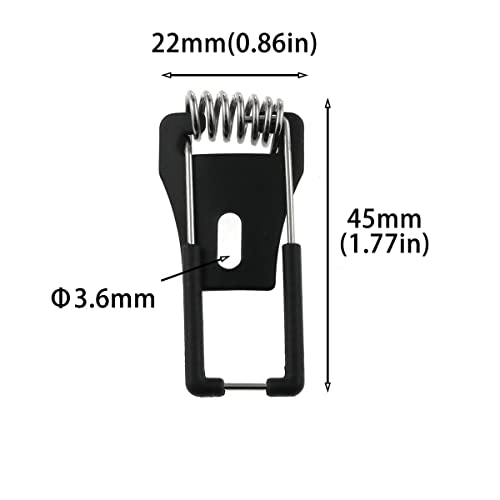Image of 10pcs Downlight Panel Lamp Spring Clip Black T1.1x15.5x45mm Light Emitting Diode Recessed Lighting Accessories for Ceiling Lamp