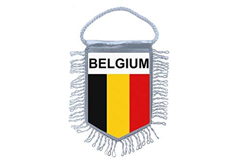 Akachafactory Mini banner flag pennant window mirror cars country banner belgium