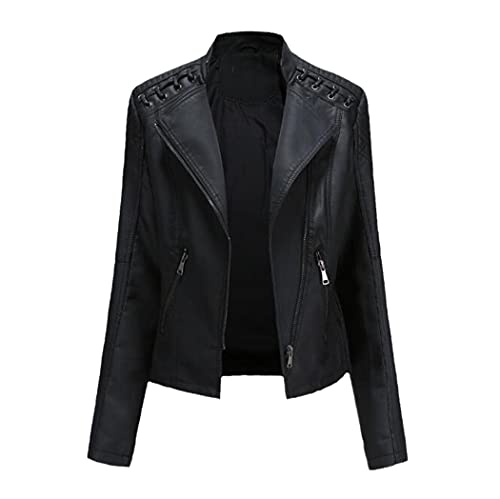 Blouson en cuir synthétique rouge femme idéal pour vos sorties urbaines