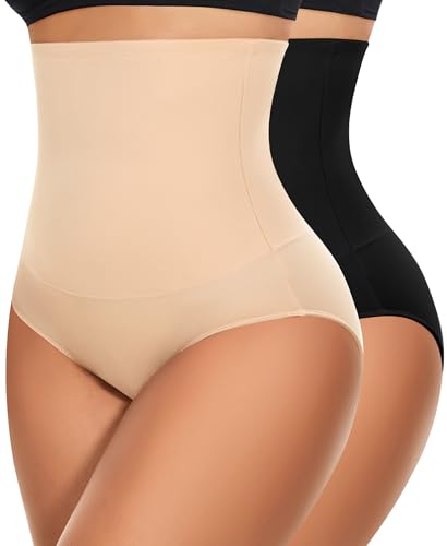 Image of Werena Tummy Control Shapewear Underwear for Women High Waist Body Shaper Panties Shaping Girdle Panty Briefs