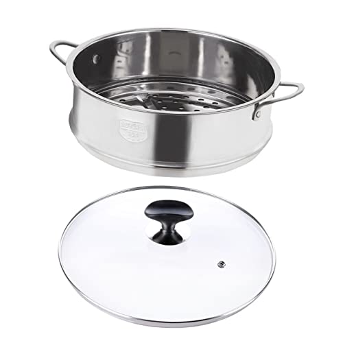 PRETYZOOM de doble oído soporte de vapor para olla multi olla arrocera microondas caliente tapa kitchen gadgets vaporera cesta de comida al vapor olla de tamal Acero inoxidable