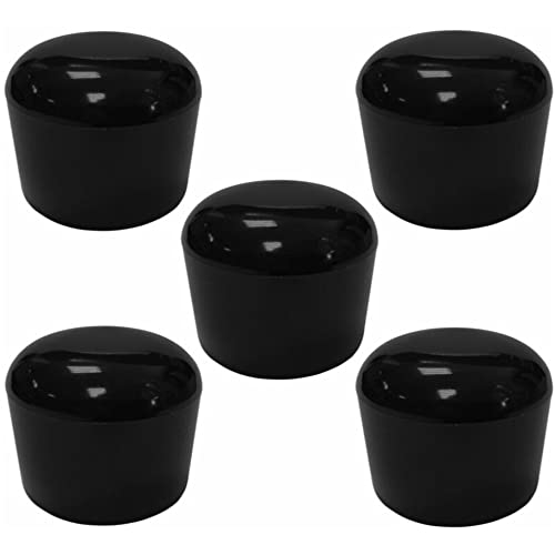 cyclingcolors 5X Tapas de Tubo Redondo topes tapon Protector Cubierta Patas conteras Negro, 40mm