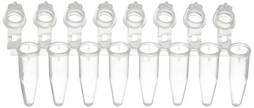 Bandes 8 tubes PCR Amplitube T320-3N 0.2 ml avec bouchons bombés attachés pour analyse