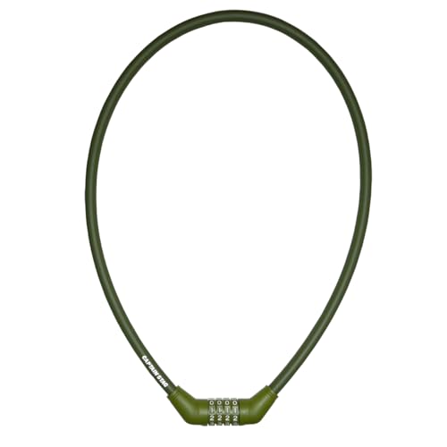 キャプテンスタッグ(CAPTAIN STAG) 自転車 鍵 ロック 4ダイヤルワイヤーロック ワイヤー長90cm/φ12mm/周長101cm 可変式ダイヤル ストレート オリーブ Y-4280