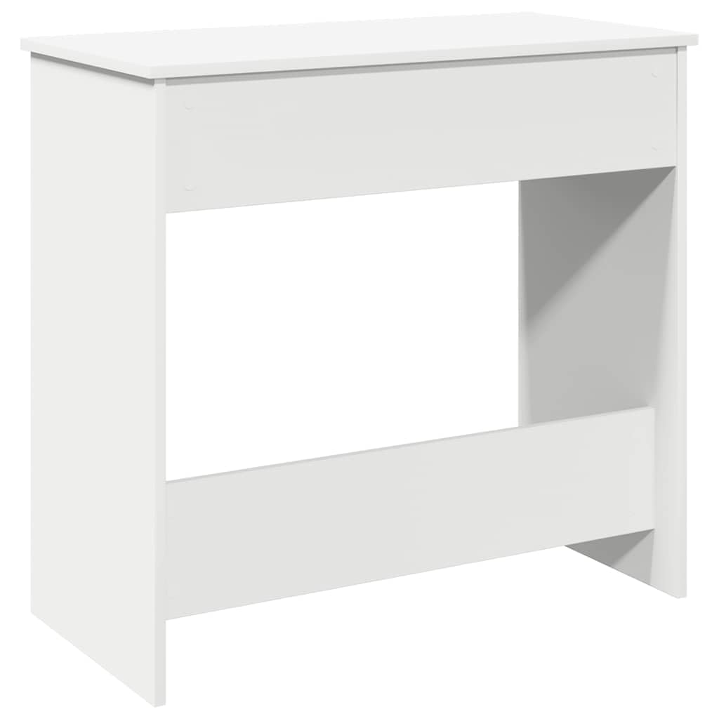 Scrivania bianca 80 x 40 x 75 cm, materiale in legno, spaziosa superficie di lavoro, ideale per casa, ufficio, giochi, cameretta dei bambini, con spazio di archiviazione