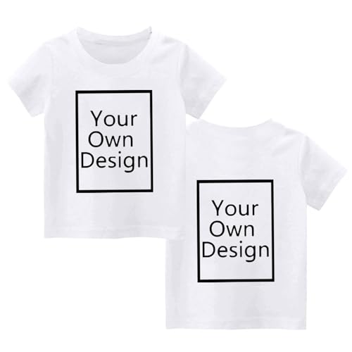 Custom T-Shirt with Your Image for Boys Girls Funny DIY Print Cotton Short Sleeve Teens Girls Cute White Summer Shirt4