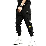 pantaloni hip hop milano ☀ 【DESIGN】: il ginocchio e il cavallo sono tagliati secondo il design ergonomico del senso tridimensionale, che è adatto a quale tipo di movimento può essere comodamente indossato anche sul piede. Cintura elastica con passanti per cintura allargati; Polsini delle gambe tipo pendenza, adatti per lo stivale tattico.