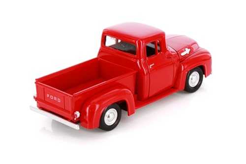 Modelo a escala 1:24 Ford F-100 Pickup 1956 rojo miniatura 5