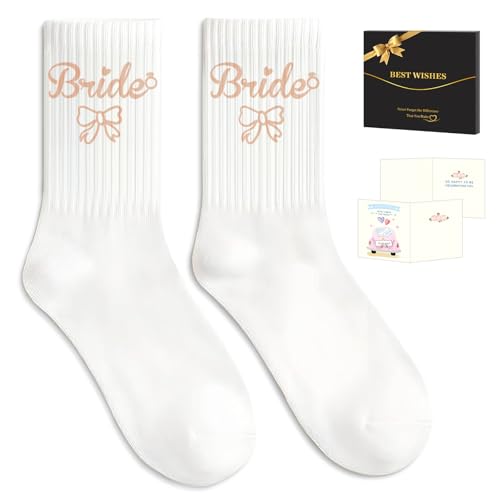 Image of Juesly Bride Gifts with Bride Socks,Wifey Socks as Bachelorette Gifts for Bride,Gifts for Wife