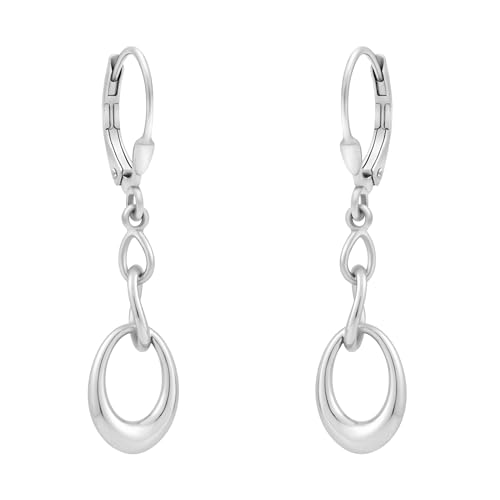 Boucles d'oreilles pendantes ovales SOFIA MILANI en argent 925 pour femme