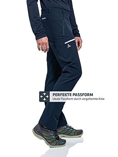 Schöffel Herren Pants Folkstone Warm M, warme Wanderhose mit 4 Wege-Stretch, wasserabweisende Thermohose mit vorgeformtem Knie, navy blazer, 48
