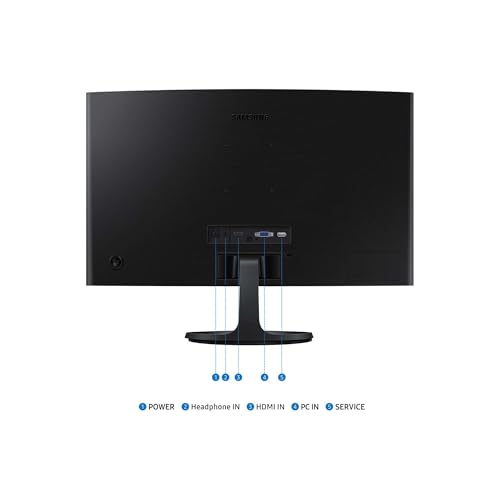 Samsung S36GD Essential Curved Monitor 24 Zoll, PC-Bildschirm mit VA-Panel, Full HD-Auflösung, 4 ms Reaktionszeit, Bildwiederholrate 100 Hz, Eco Saving Plus, Flicker Free, Schwarz, S24D364GAU – Bild 5