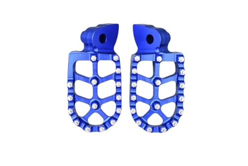 avdb-moto Reposapies Cross/Enduro Compatible con YAMAHA YZ 65 / YZ65 2018-2024, YZ 85 / YZ85 2002-2023, YZ 125 YZ125 1997-2024, YZ 250 1998-2024, WRF 450 2003-24 en Alu Izquierdo + Derecho (Azul)