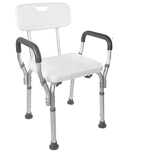 Vaunn Medical Tool-Free Assembly Spa Bathtub Shower Lift Chair, Portable Bath Seat, Adjustable