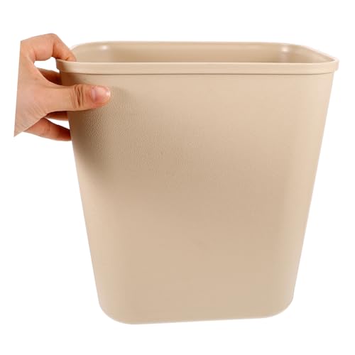Caneca de basura plástica amarilla rectangular 8L miniatura 6