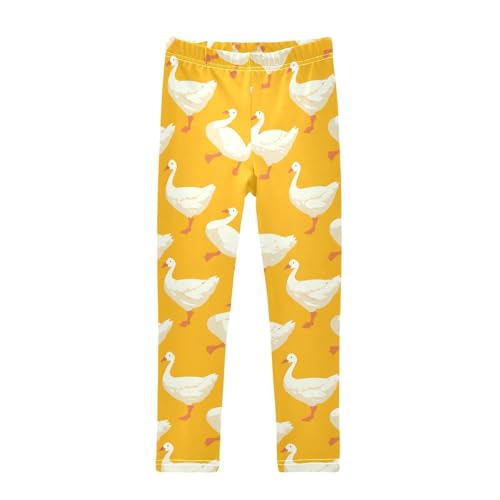 KLL Cute Goose Cartoon Toddler Girls' Athletic Leggings Casual Full Length Sweatpants Running