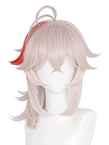 Cosplay Wigs for Anime Game Genshin Impact 2 Tone Anime Cosplay Hair Wigs with Braids Ponytails Bangs (Kaedehara Kazuha)