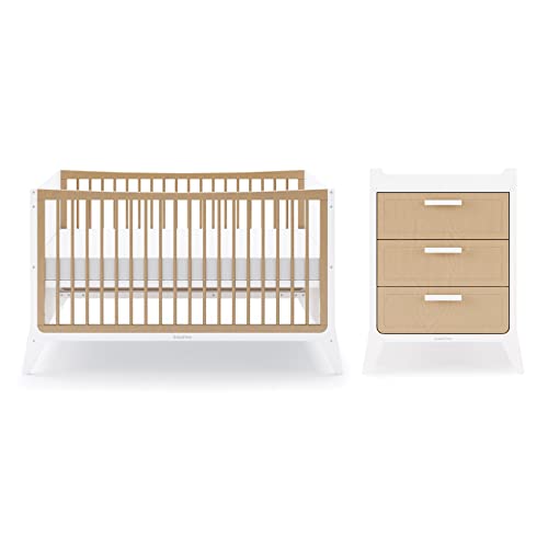 Image of Snuz SnuzFino 2 Piece Nursery Furniture Set - White/Natural