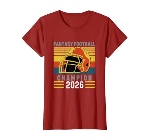 Fantasy Football 2026 League Champion Winner, 2026 FFL Champ T-Shirt, Women, Cranberry Red, Small