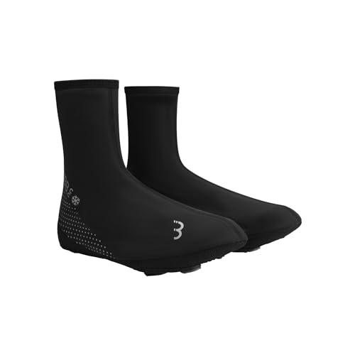 BBB Cycling Overshoes Windproof Men's Women's MTB and Road Bike Shoe Covers Thermals Reflective Overboots Winter Shimano SPD Speedplay and Look Compatible 0-10 Degrees Freeze BWS-21