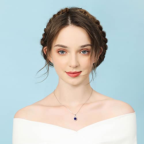 925 Sterling Silver Birthstone Necklace for Women Infinity Necklaces Birthday Anniversary Fine Jewelry Gifts for Mother Women, Adjustable Chain3