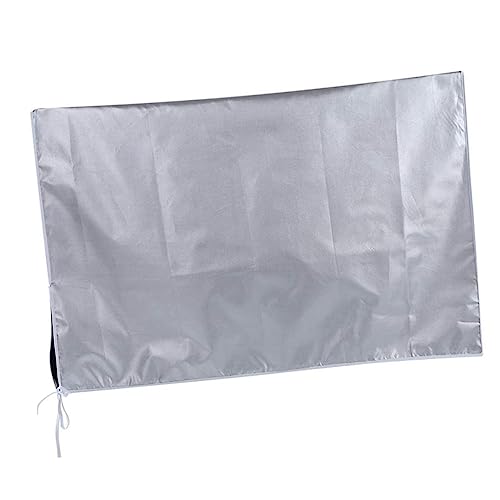 QUMIIRITY エアコンカバー 空気 排出する コンディショナー スワンプクーラーカバー 屋外 通気口磁気 エアコンアウターユニット 室外機用 ポリエステル Silver