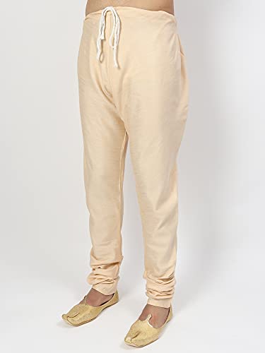 Image of Uri and MacKenzie Men's Silk Blend Regular Kurta Churidar Pyjama with Bundi Nehru Jacket /Waistcoat
