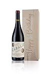 Cabalié Red Wine Gift (Happy Birthday) With Wooden Box, France, Grenache Grape Blend, 13% ABV