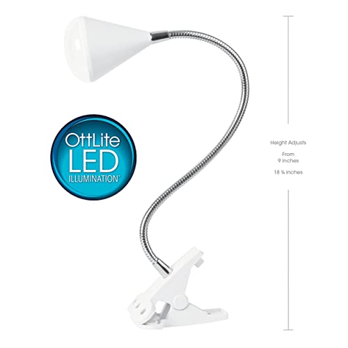 Ottlite Led Cone Clip Lamp | Task Lamp, Desk Lamp | Sturdy Clip, Flexible Neck | Great For Home, Office, Work Space, Dorm #TOP2
