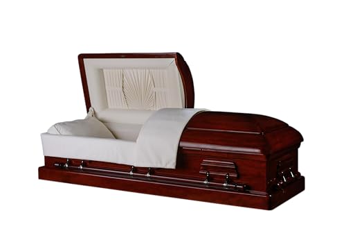 Casket Depot Solid Mahogany Funeral Adult Size Casket