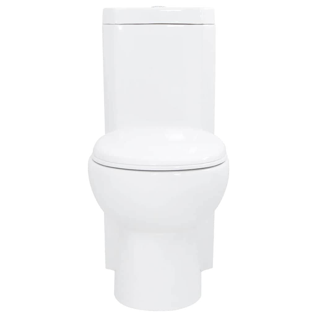 Toaleta narożna, ceramiczna, biała, do łazienki, zajmuje mało miejsca, montaż narożny WC z siedziskiem SoftClose i spłukiwaniem 3/6 litra