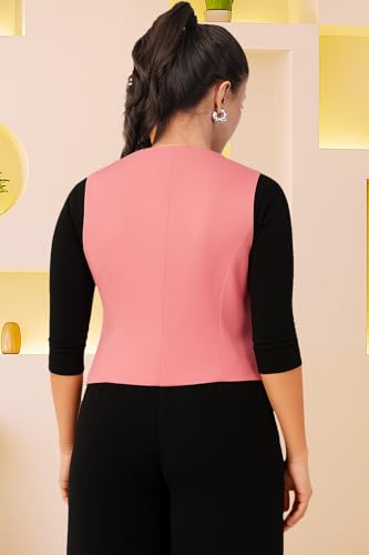 Image of SaintX Women's Waist Coat | Sleeveless | Stylish Executive Wear | Formal Blazer Waistcoat | Office wear