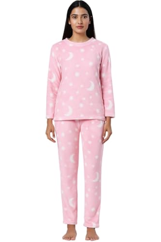 Image of CAMEY Womens Winter Full Sleeve Top and Pajama Pants Regular Fit Night Suit Round Neck Top and Pyjama Set Ladies Night Dress