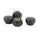 Tool parts M5 Female Threaded Plastic Knurled Round Head Screw On Clamping Knob Black 4pcs