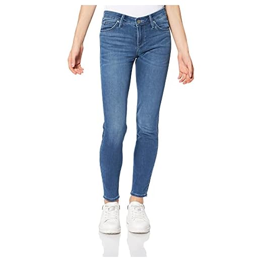 Lee Scarlett skinny jeans för kvinnor, Blå (bredd bredd bredd wt), 26W x 33L
